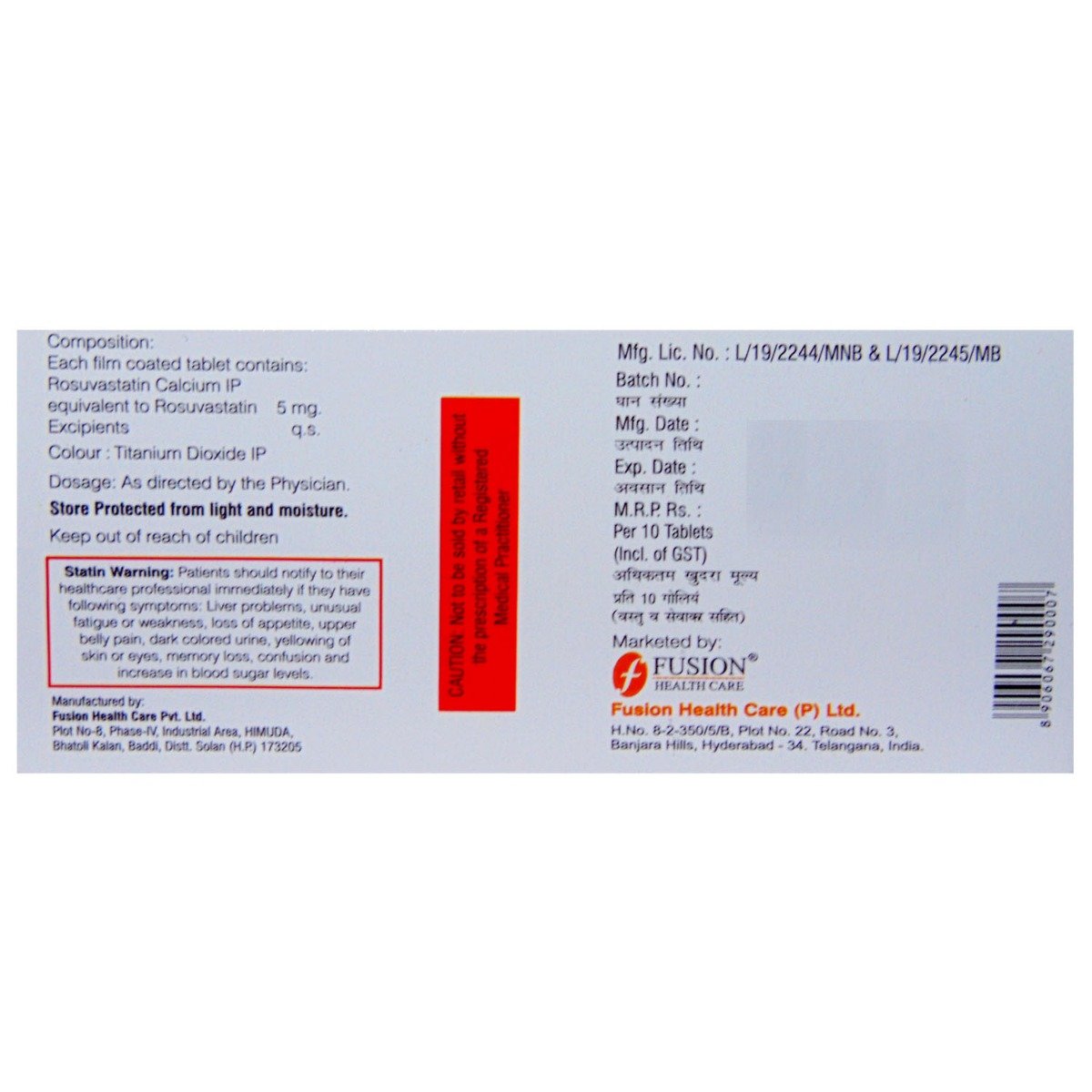 Advastat 5 Tablet 10's, Pack of 10 TABLETS Advastat 5 Tablet 10's, Pack of 10 TABLETS