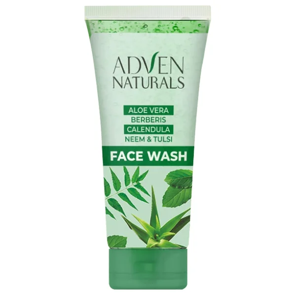 Adven Naturals Face Wash With Aloe vera, Berberis, Calendula, Neem & Tulsi, 100 gm