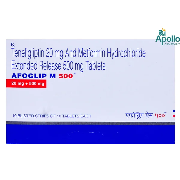 Afoglip M 500 Tablet 10's, Pack of 10 TABLETS