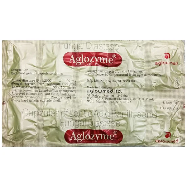 Aglozyme Capsule 10's, Pack of 10