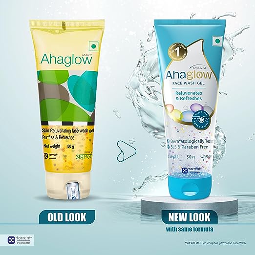Ahaglow Skin Rejuvenating Face Wash Gel 50 gm | Removes Dead Skin Cells | Rejuventes & Refreshes, Pack of 1 Ahaglow Skin Rejuvenating Face Wash Gel 50 gm | Removes Dead Skin Cells | Rejuventes & Refreshes, Pack of 1
