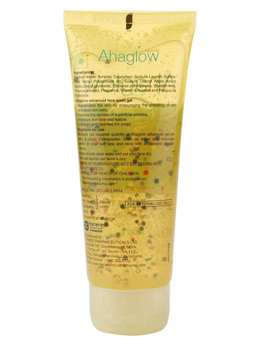 Ahaglow Skin Rejuvenating Face Wash Gel, 100 gm Price, Uses, Side