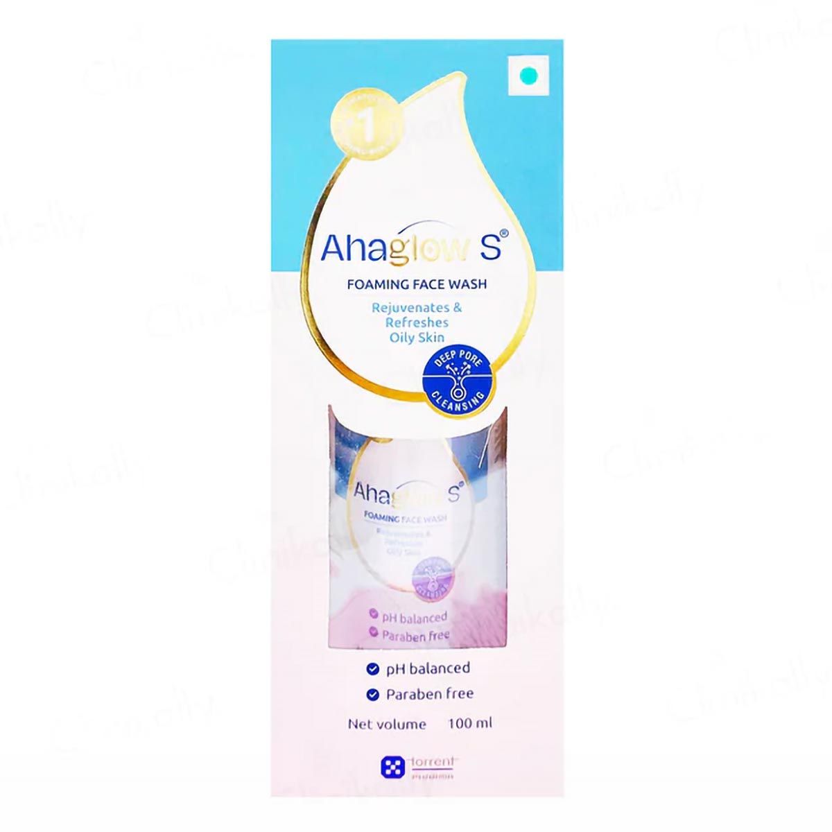 Buy Ahaglow S Foaming Face Wash 100 ml | Salicylic Acid & Glycolic Acid Online