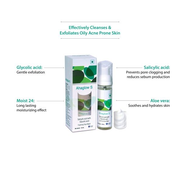 Ahaglow S Foaming Face Wash, 100 ml Price, Uses, Side Effects