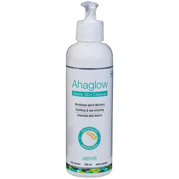 Ahaglow Gentle Skin Cleanser 250 ml | With Nourishing Oat | Removes Dirt &amp; Impurities | For Face, Hand &amp; Body, Pack of 1