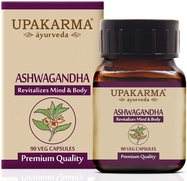 Upakarma Ayurveda Ashwagandha 500 mg, 90 Capsules, Pack of 1