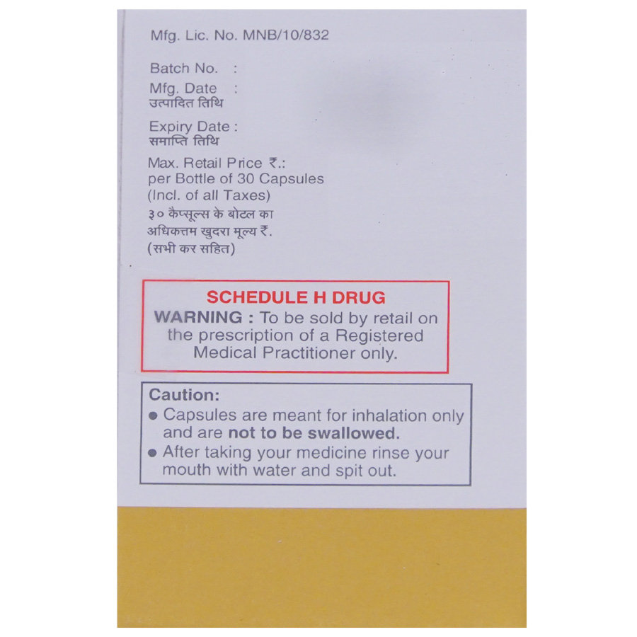 Airtec FB 200 Instacap 30's, Pack of 1 CAPSULE Airtec FB 200 Instacap 30's, Pack of 1 CAPSULE