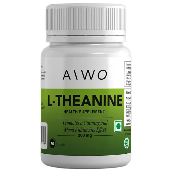 Aiwo L-Theannine 200Mg Capsules, 60 Count, Pack of 1