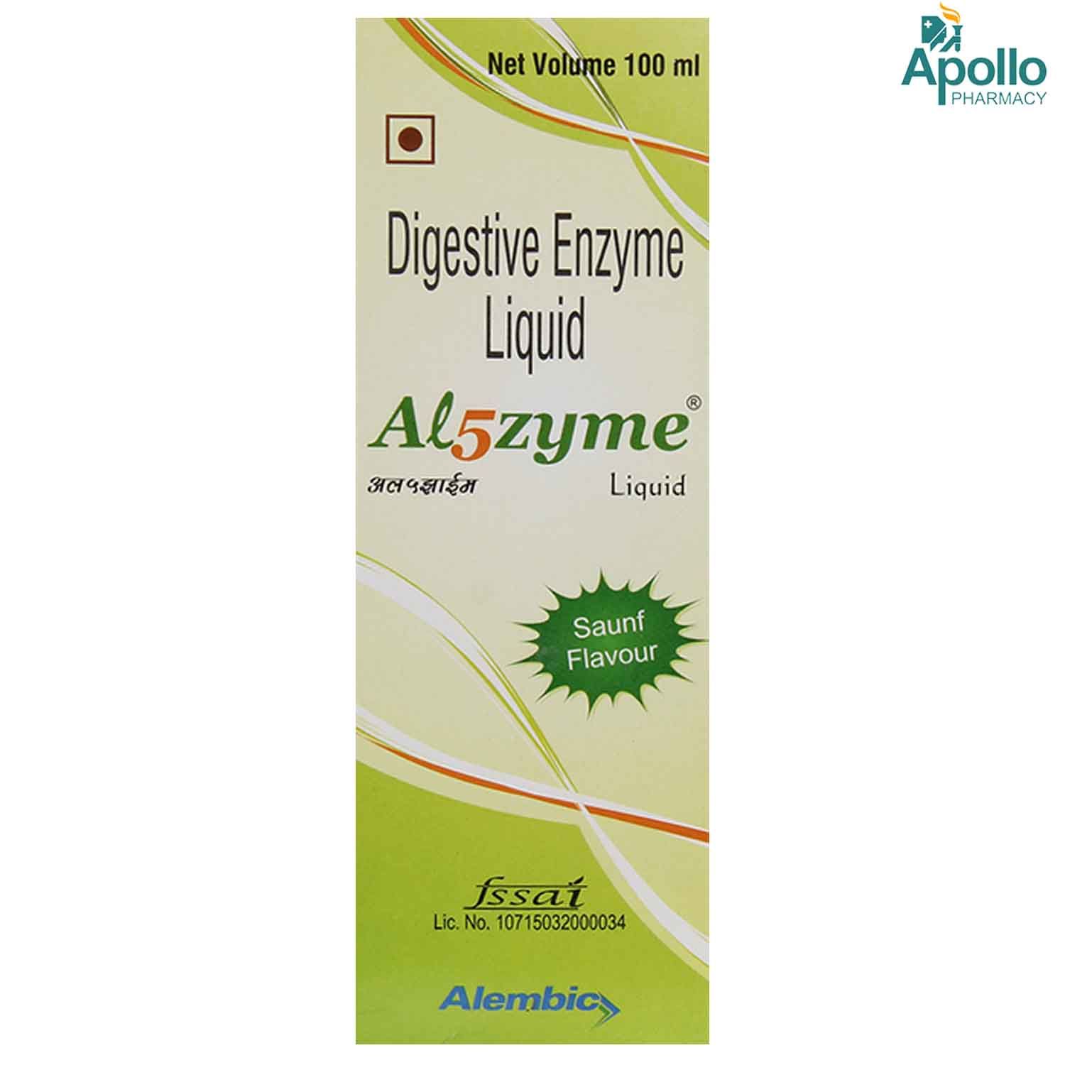 Buy Al5Zyme Digestive Saunf Liquid 100 ml Online