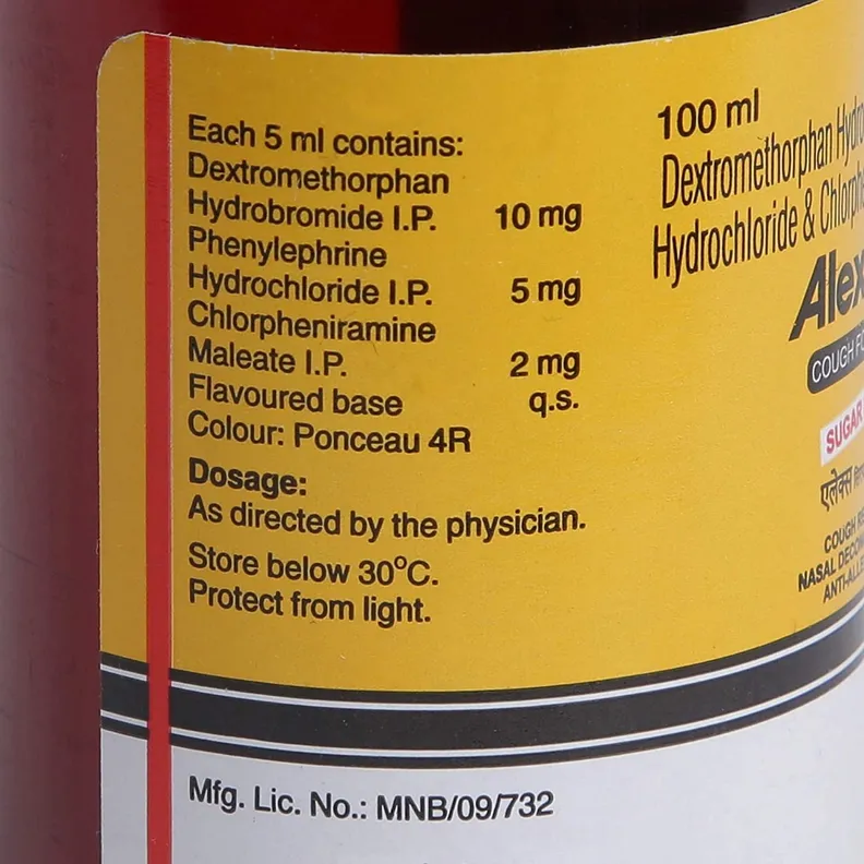 Buy Alex Syrup online | Uses, Side Effects, Price and substitutes ...