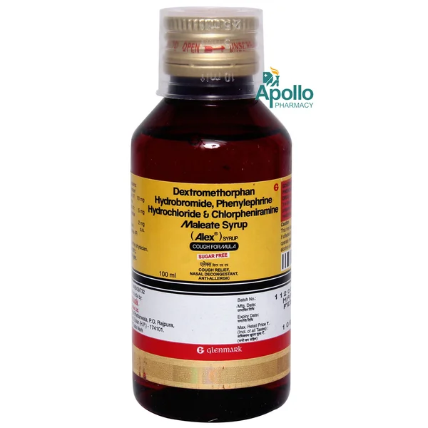 Alex Sugar Free Syrup 100 ml, Pack of 1 SYRUP