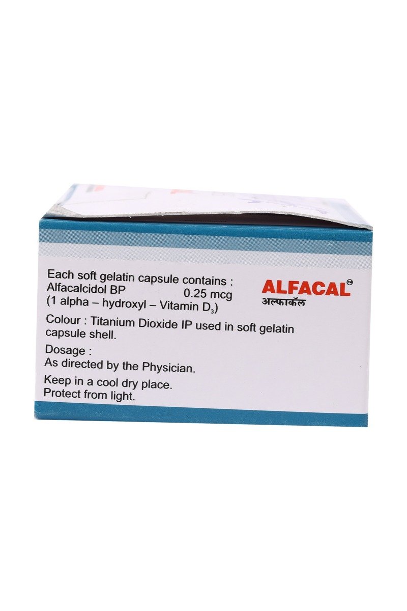 Alfacal 0.25 mcg Capsule 10's, Pack of 10 TabletS Alfacal 0.25 mcg Capsule 10's, Pack of 10 TabletS