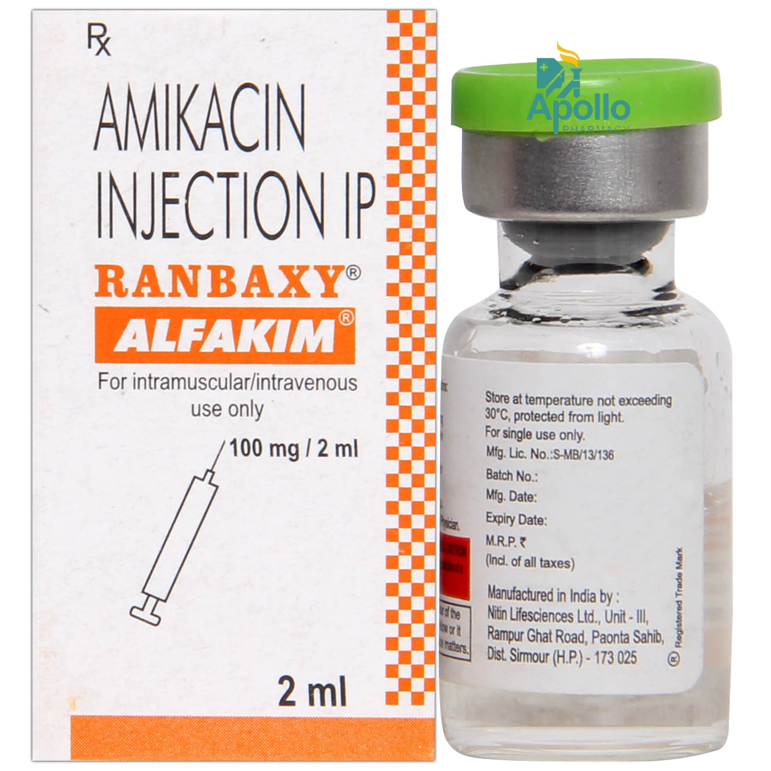 Alfakim 100 mg Injection 1's, Pack of 1 Injection Alfakim 100 mg Injection 1's, Pack of 1 Injection