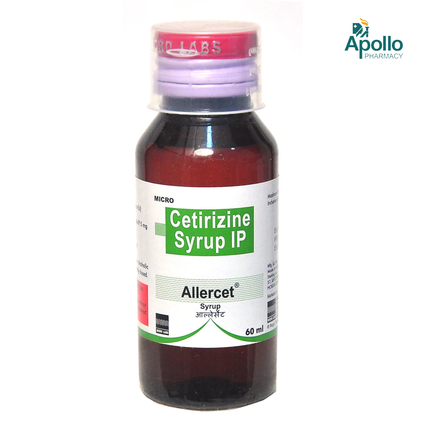 Buy Allercet Syrup 60 ml Online