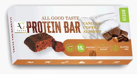All Good Vegan Protein Bar Vanilla Coffee Almond 45 gm