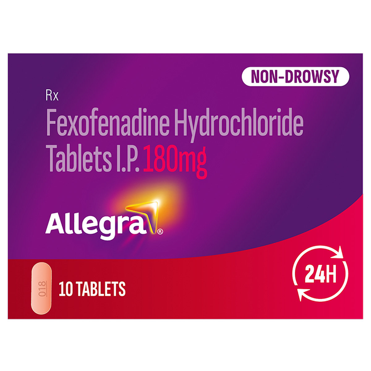 Allegra 180 mg Tablet 10's, Pack of 10 TABLETS Allegra 180 mg Tablet 10's, Pack of 10 TABLETS