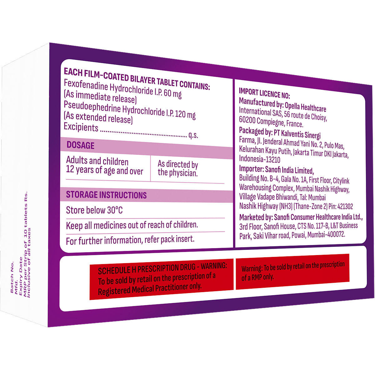 Allegra-D Tablet 10's, Pack of 10 Allegra-D Tablet 10's, Pack of 10