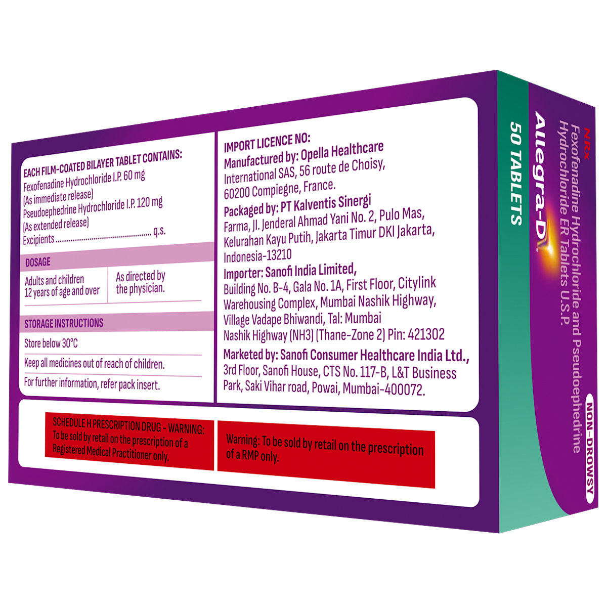 Allegra-D Tablet 10's, Pack of 10 Allegra-D Tablet 10's, Pack of 10