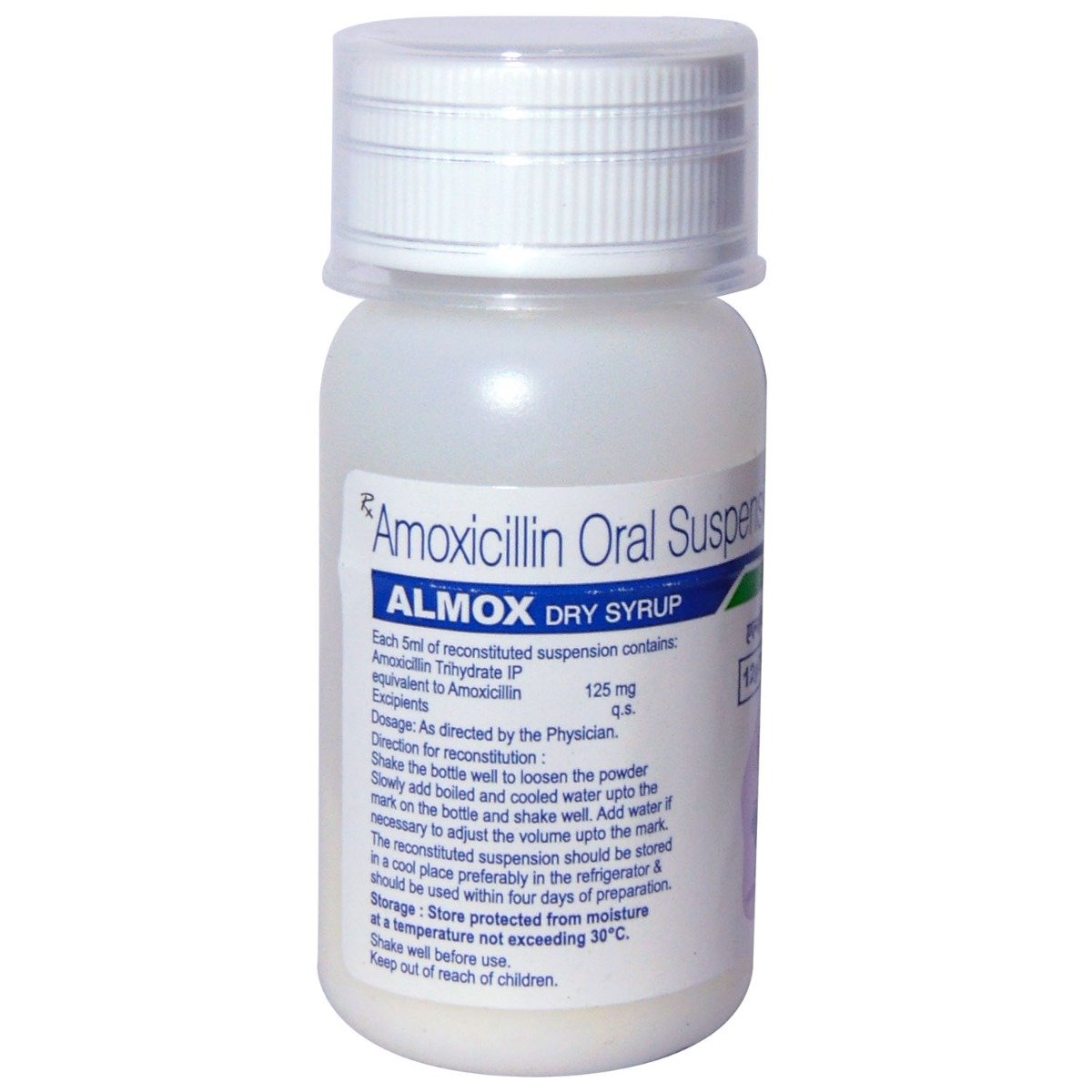 Almox 125 mg Dry Syrup 30 ml, Pack of 1 Syrup Almox 125 mg Dry Syrup 30 ml, Pack of 1 Syrup