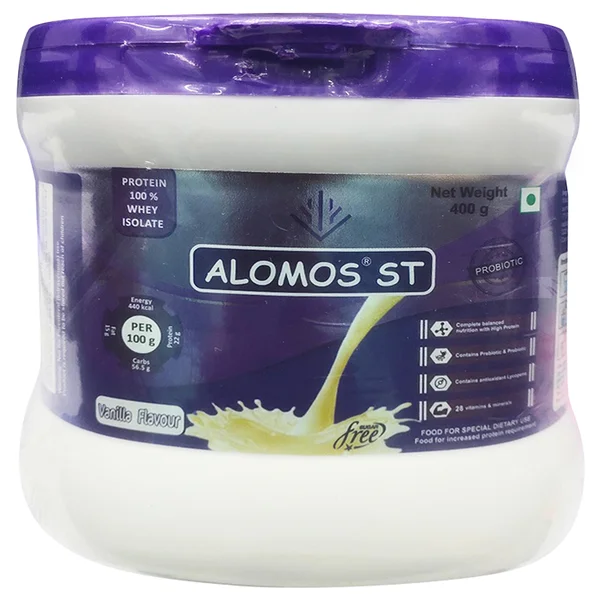 Alomos St Vanila Flavour Powder, 400 gm, Pack of 1