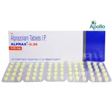 Alprax 0.25 Tablet 15's, Pack of 15 TABLETS