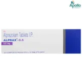 Alprax 0.5 Tablet 15's, Pack of 15 TABLETS