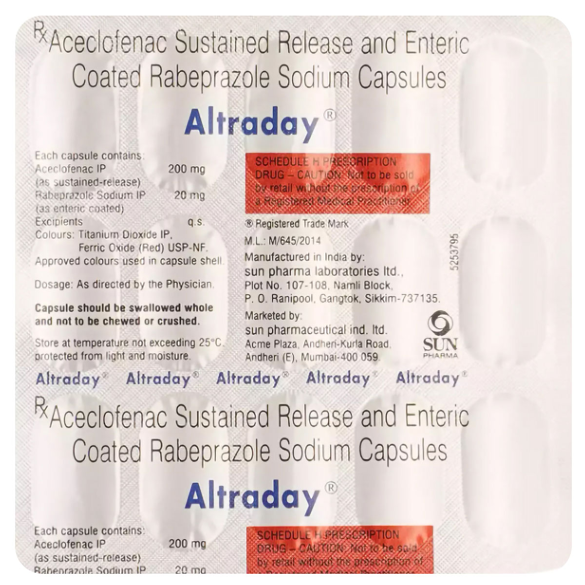 Buy Altraday Capsule 15's online | Uses, Side Effects, Price and ...