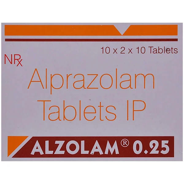 Alzolam 0.25 Tablet 10's, Pack of 10 TABLETS
