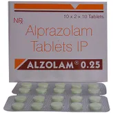 Alzolam 0.25 Tablet 10's, Pack of 10 TABLETS