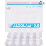 Alzolam 0.5 Tablet 10's, Pack of 10 TABLETS