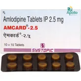 Amcard-2.5 Tablet 10's, Pack of 10 TABLETS