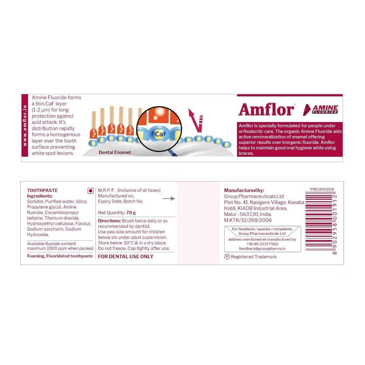 Amflor Toothpaste, 70 gm, Pack of 1 Amflor Toothpaste, 70 gm, Pack of 1