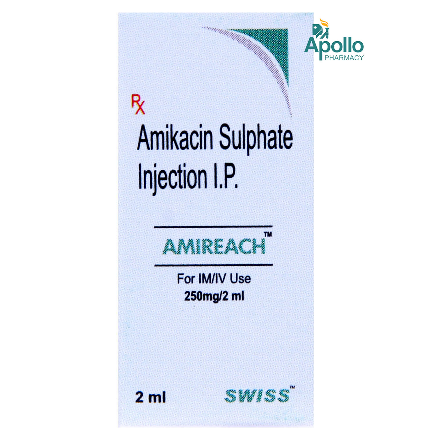 Amireach 250mg Injection 2ml, Pack of 1 Injection Amireach 250mg Injection 2ml, Pack of 1 Injection