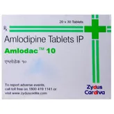 Amlodac 10 Tablet 30's, Pack of 30 TabletS