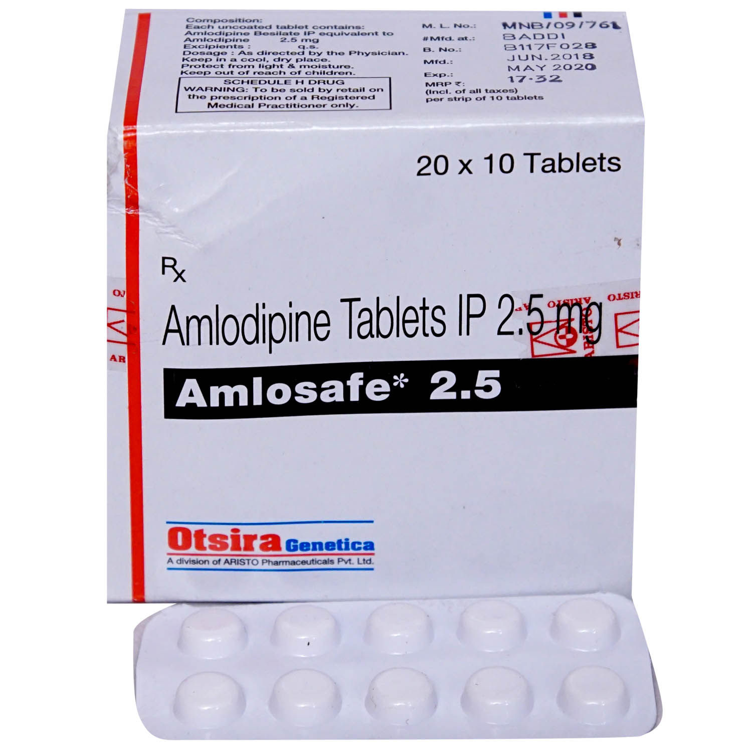 Amlosafe 2.5 Tablet 10's Amlosafe 2.5 Tablet 10's
