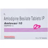 Amlovas 10 Tablet 15's, Pack of 15 TABLETS