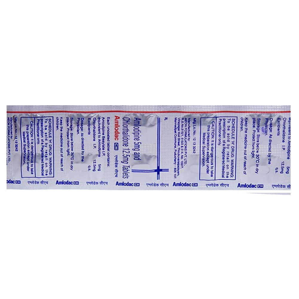 Amlodac CH Tablet 10's, Pack of 10 TABLETS Amlodac CH Tablet 10's, Pack of 10 TABLETS
