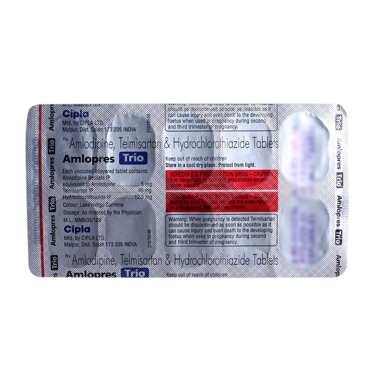 Buy Amlopress Trio Tablet 10's Online