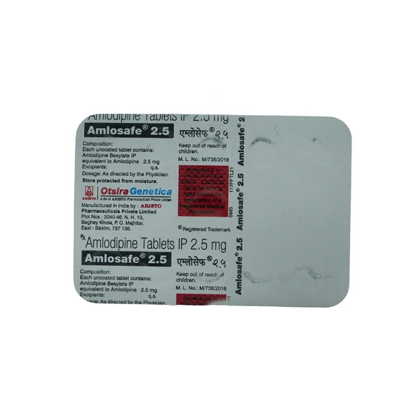 Amlosafe 2.5 Tablet 15's, Pack of 15 TABLETS