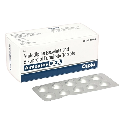 Amlopres B 2.5 Tablet 10's, Pack of 10 TabletS