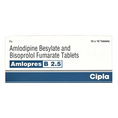 Amlopres B 2.5 Tablet 10's, Pack of 10 TabletS