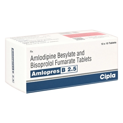 Amlopres B 2.5 Tablet 10's, Pack of 10 TabletS