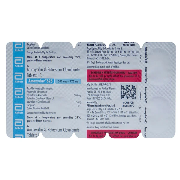 Amoxyclav 625 Tablet 10's