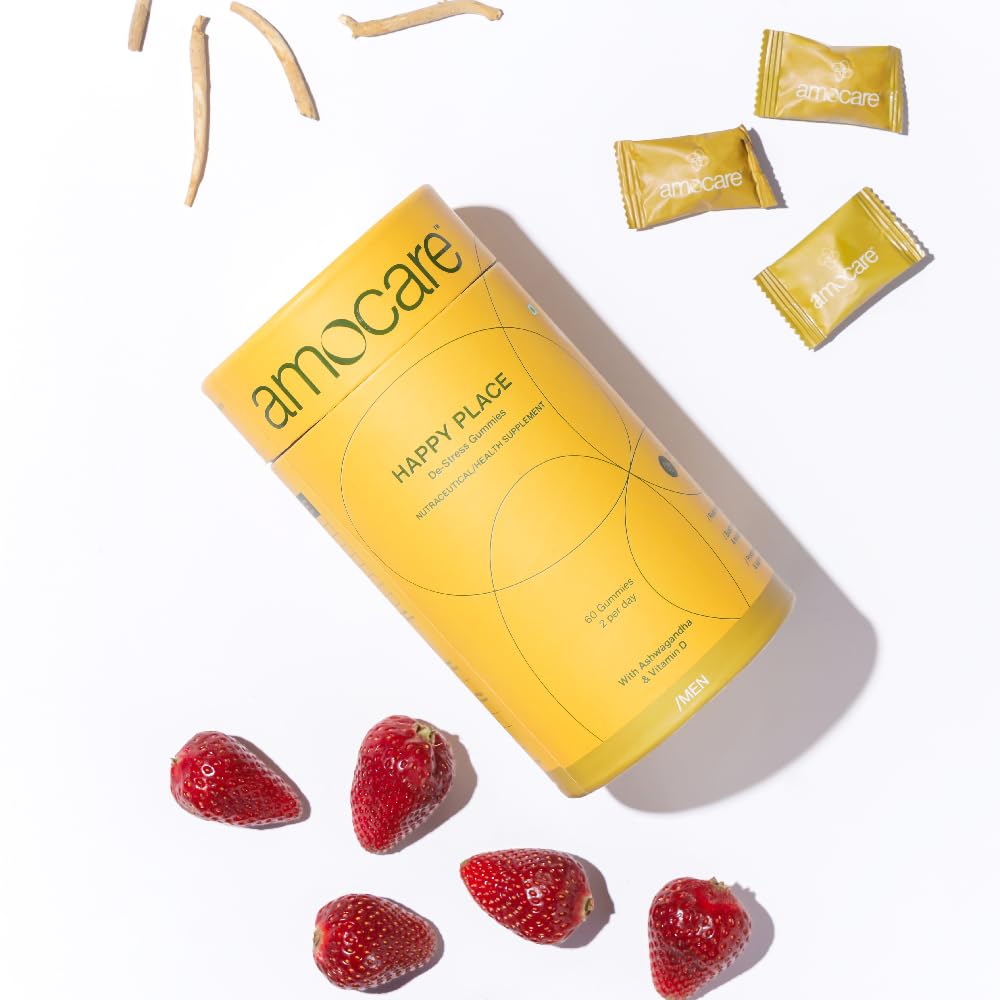 Amocare Happy Place De-Stress for Men, 60 Gummies, Pack of 1 Amocare Happy Place De-Stress for Men, 60 Gummies, Pack of 1