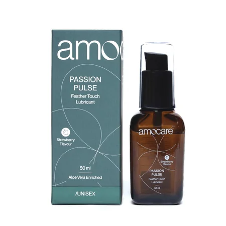 Amocare Passion Pulse Touch Strawberry Flavour Lubricant, 50 ml