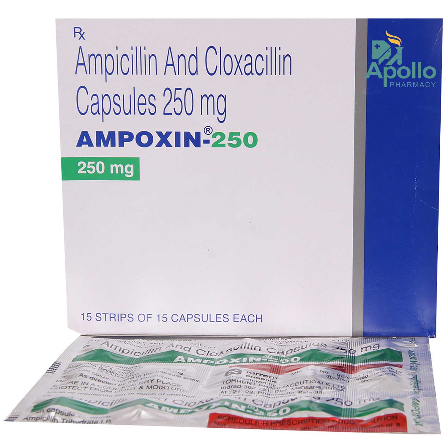 Ampoxin 250 Capsule 15's, Pack of 15 CAPSULES Ampoxin 250 Capsule 15's, Pack of 15 CAPSULES