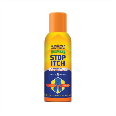 Amrutanjan Stop Itch Anti-Fungal Powder Spray, 100 gm