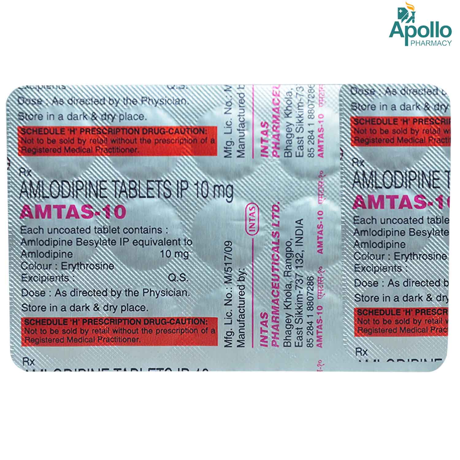 Amtas 10 Tablet Uses Side Effects Price Apollo Pharmacy