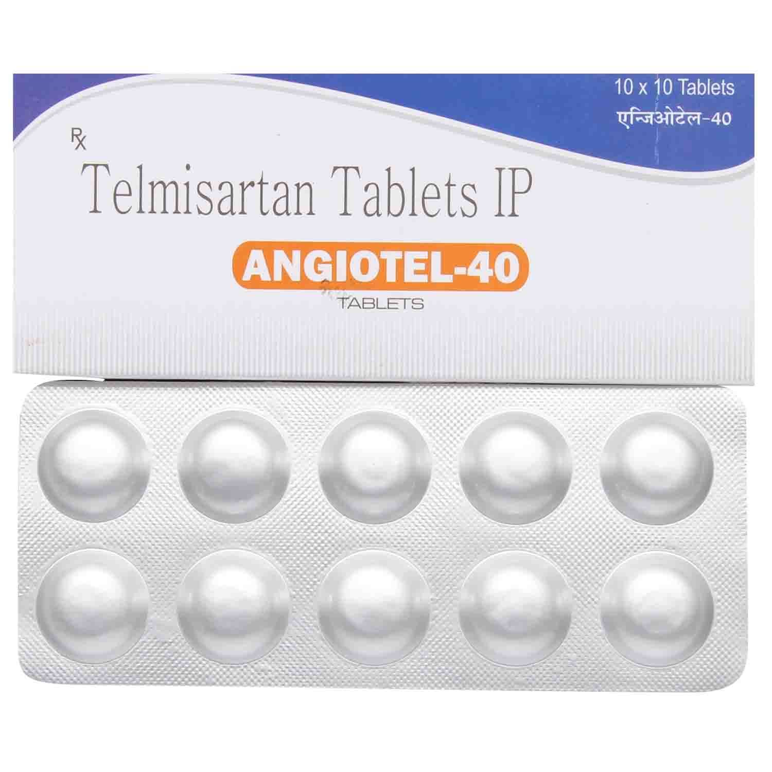 Buy Angiotel 40 Tablet 10's Online