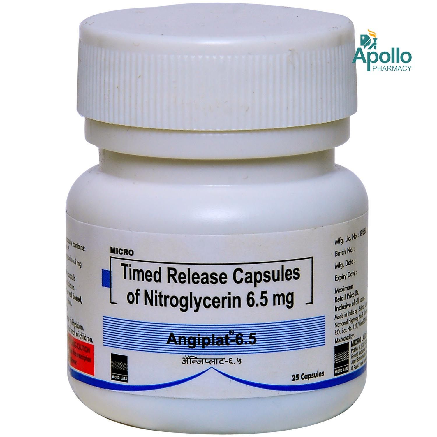 Buy Angiplat 6.5 Tablet 25's Online